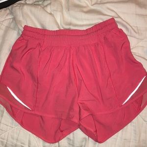 Coral Lululemon Hotty Hot Shorts